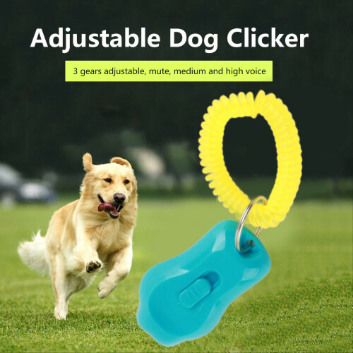 Adjustable 3 Gears Pet Dog Training Clicker Claw Shaped with Wrist Strap for Cats(Sky Blue) 2