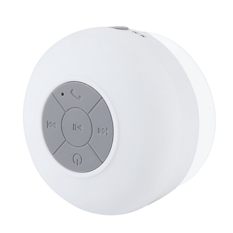 Outdoor Portable Mini Waterproof Wireless Bluetooth Music Speaker with Suction Cup (White)-image-OPC-PHWDRRC-NEW