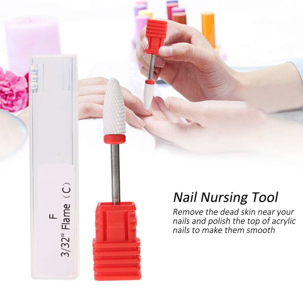 Nail Drill Bit Ceramic Grinding Head Manicure Machine Accessories Tool Round Corn Head