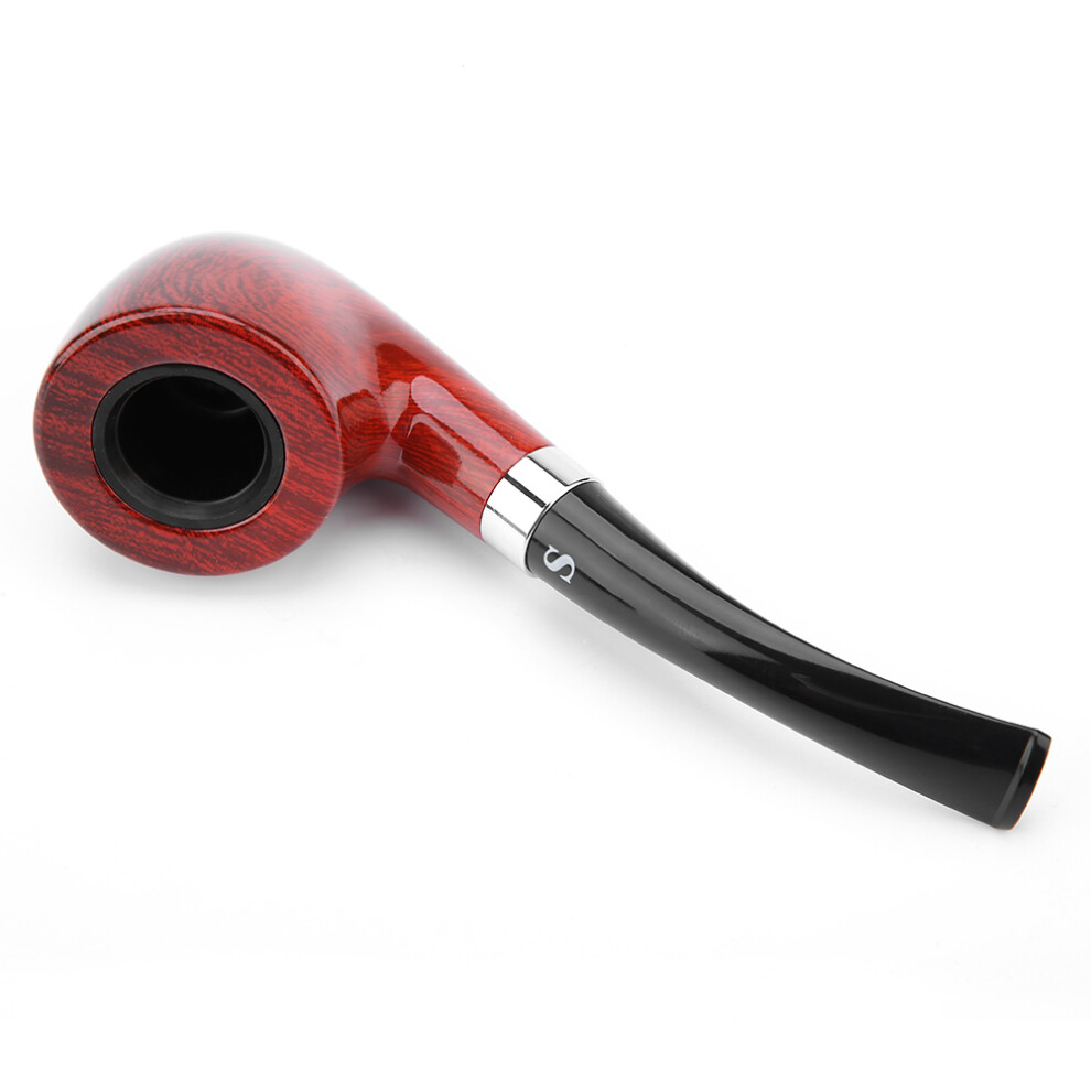 Wooden Smoking Smoke Pipe Cigarette Cigar Pipe with Filter Men's Special Gift
