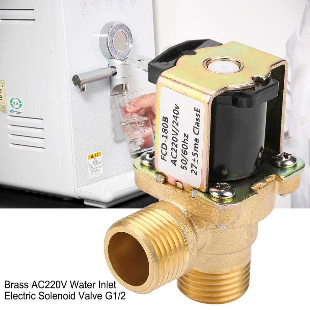 Brass Ac220v G1/2 Normal Closed Pilot Operated Water Inlet Electric Solenoid Valve 4671324024254