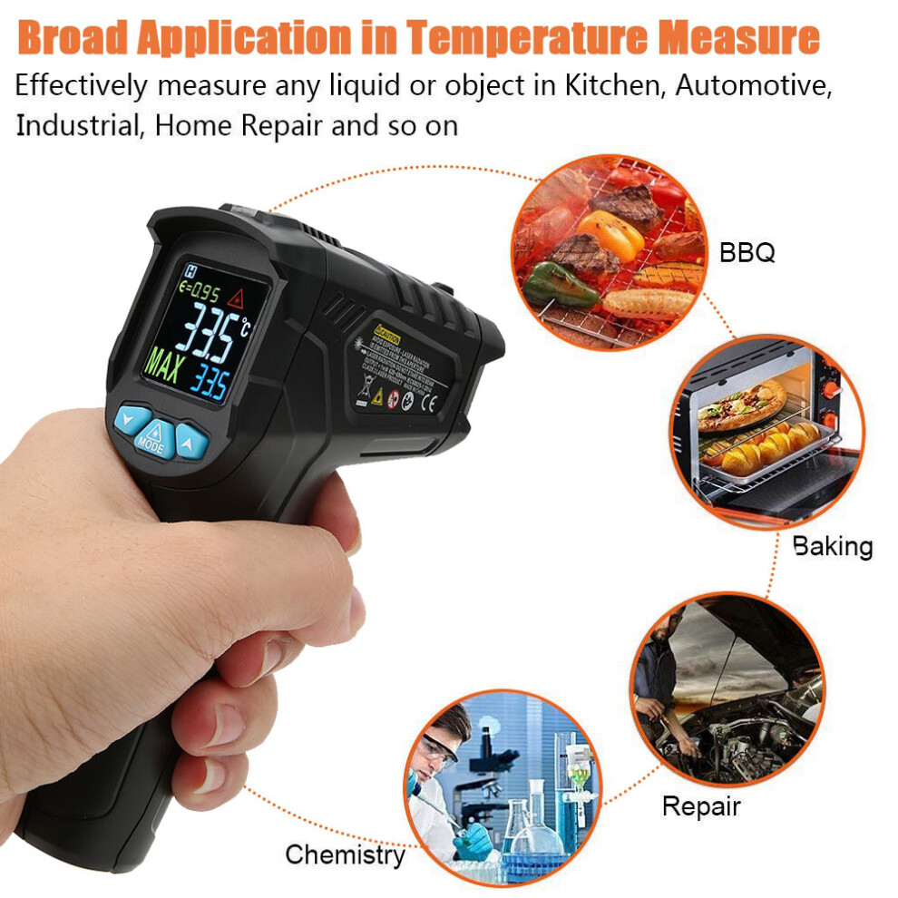Black Ir01b Industrial Thermometer 50~550 (58~1022) Portable Infrared Temperature Tester