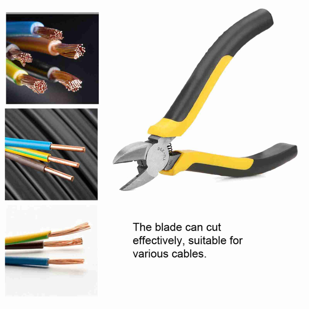 6In Electronic Diagonal Pliers Cable Side Cutting Nippers Wire Cutter Tool Tu-206 8401324026400