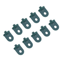 10 PCS Plastic Greenhouse Hook Plant Flower Hanger (Green)
