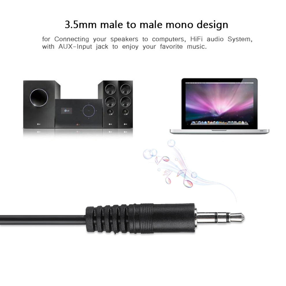 3.5Mm Copper Male To Male Shielded Audio Cable For Speakers Headset 10M 5081324026834