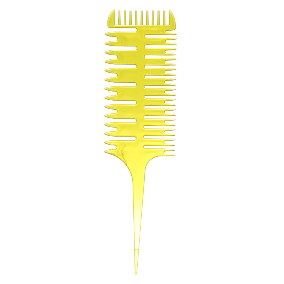 Hair Dyeing Comb 3-Way Sectioning Highlight Comb Professional Weave Weaving Comb Hair Dye Styling Tool For Salon Use