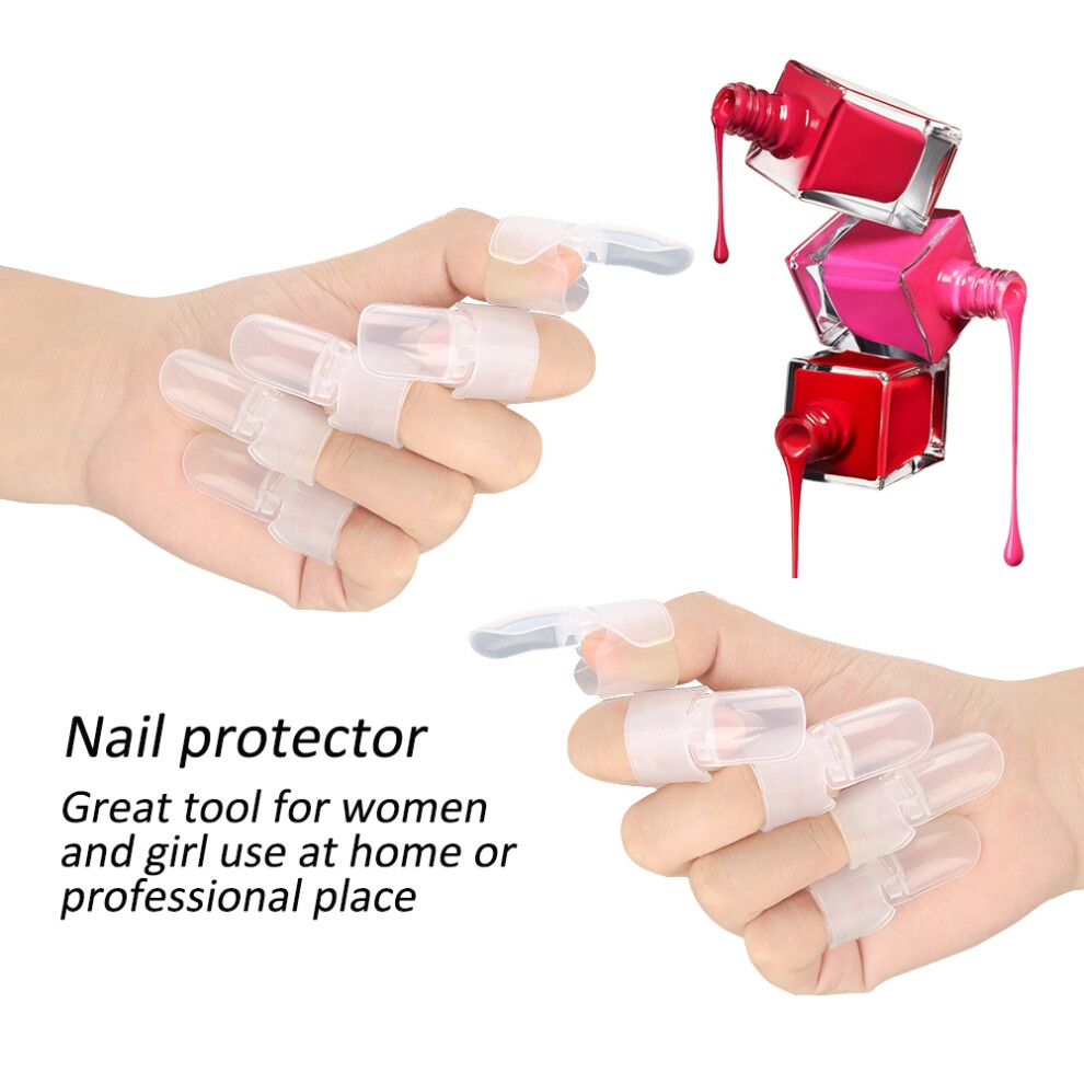 10Pcs/set Nail Polish Varnish Protector Holder Manicure Finger Nail Art Tips Cover Shield