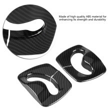 2pcs Carbon Fiber Style Car Interior Seat Safety Belt Cover Trim for BMW 5 series F10 2011-2016