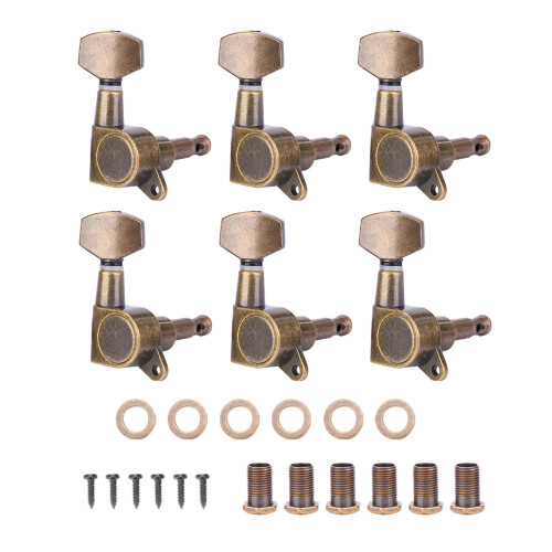 6R Akustische E-Gitarre Stimmwirbel Messing, 1,4 cm Hülse 1