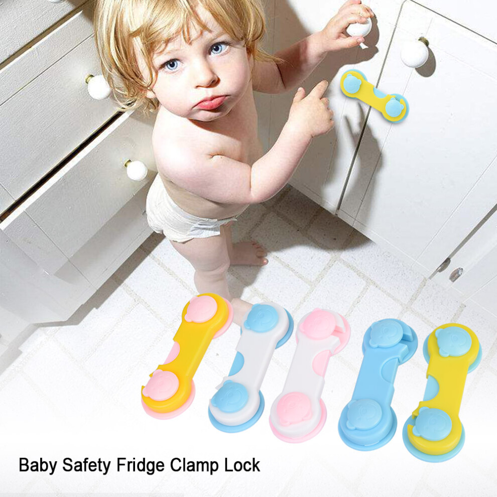 5Pcs Baby Safety Cabinet Door Fridge Clamp Lock Kids Drawer Cupboard Box Locks