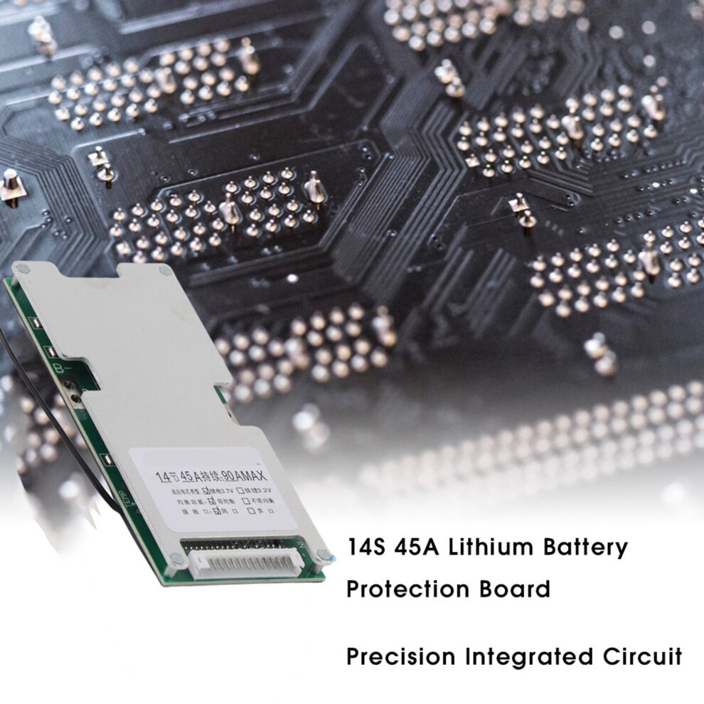 14S 45A Lithium Battery Protection Bms Pcb Board With Balance Charge 8701324033911