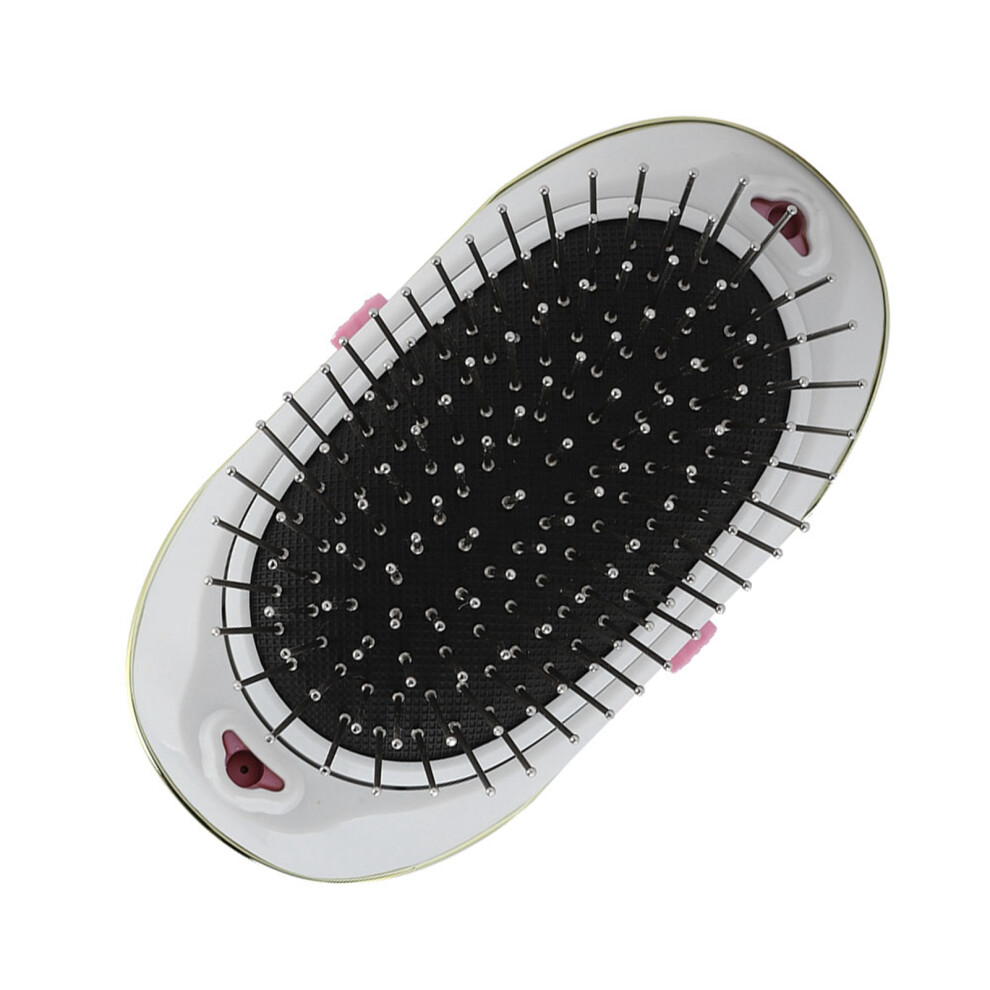 Pink New Negative Ion Anti Static Hairbrush Portable Electric Scalp Massage Comb