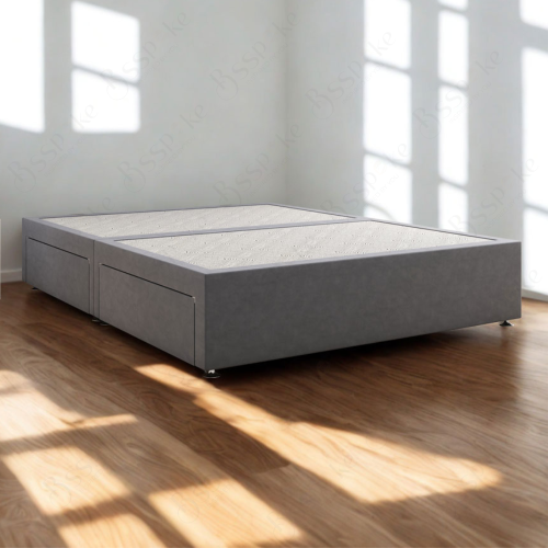 (Steel Plush, 6ft Super King (with 4 Drawers)) Divan Bed Base Hard ...