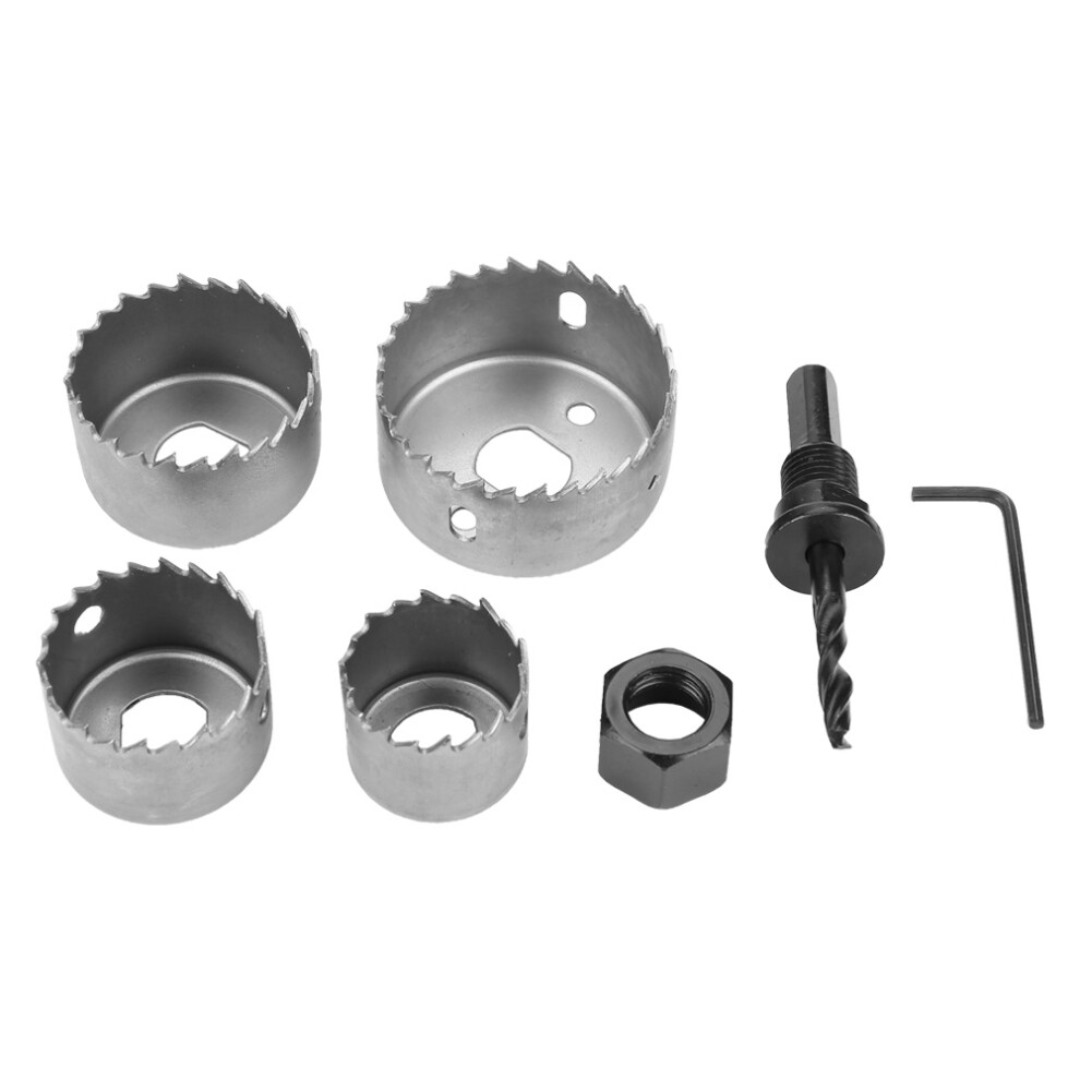 1 Set 32/38/44/54Mm High Carbon Steel Hole Saw Drill Bit Cutter Tool For Woodworking 8731324034786