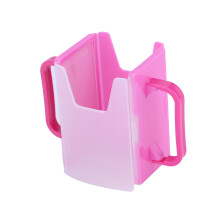 Verstellbarer, tropfwascher Milchgetränkhalter für Kinder – Rosenrot, 100-365ml
