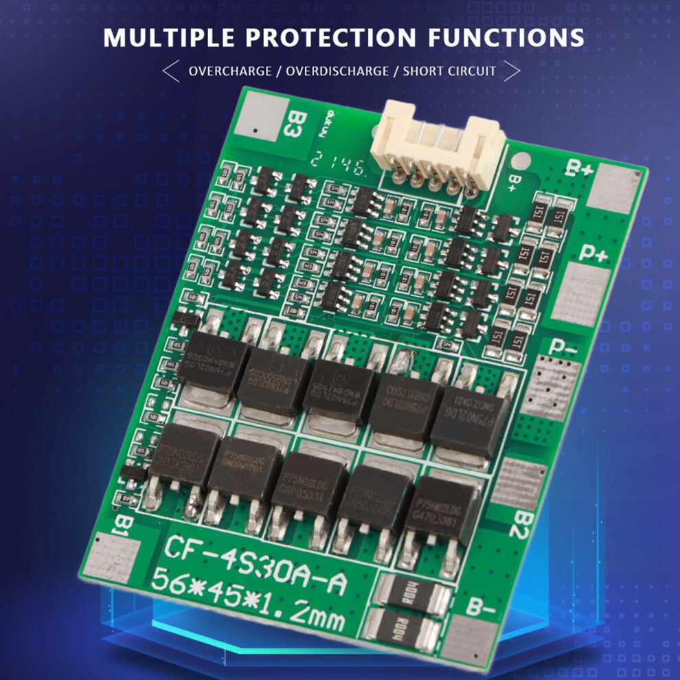 4S 30A Lithium Battery Protection Board 3.2V Life Battery Bms Pcb Board 8391324036571