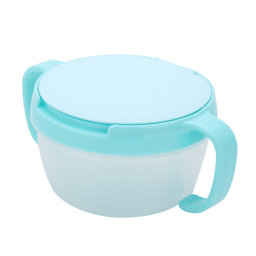Bpa Free Dual Handle Spill Proof Food Bowl Snack Container For Children Baby Toddlers (Blue) Blue