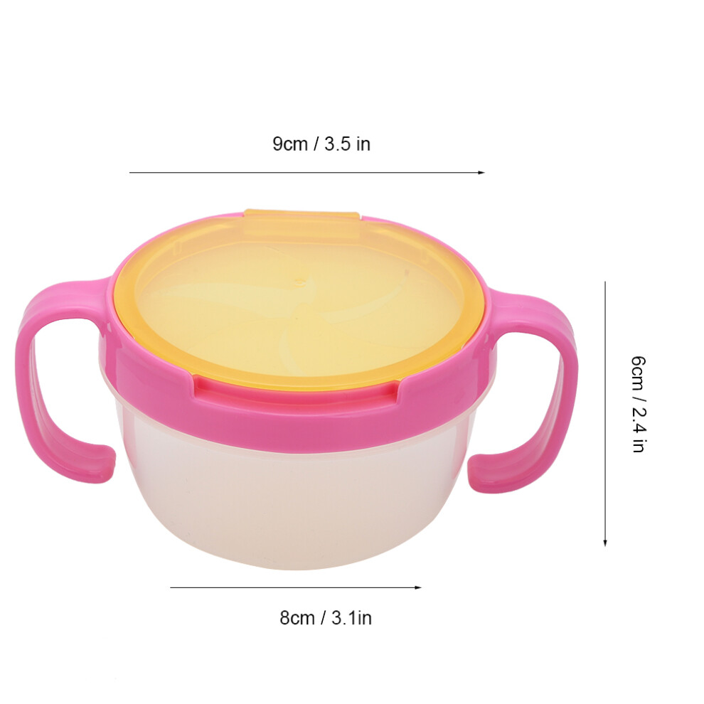 Bpa Free Dual Handle Spill Proof Food Bowl Snack Container For Children Baby Toddlers (Pink) Pink