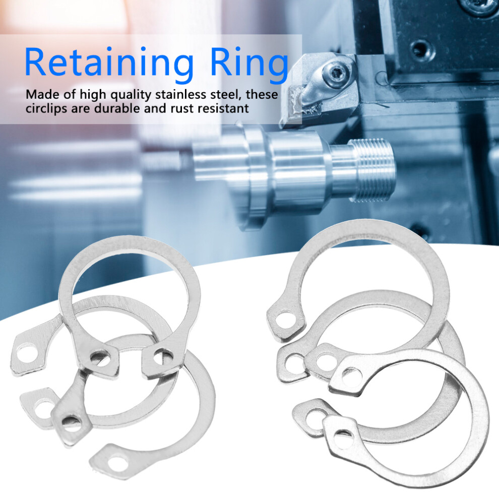 120Pcs Stainless Steel Snap Retaining Ring Circlip Assortment Set 9Mm - 14Mm With Box 4991324037895