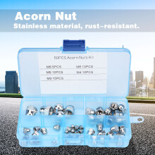 50pcs M3/M4/M5/M6/M8 Acorn Nut Kit Stainless Steel Dome Head Cap Hex Nuts