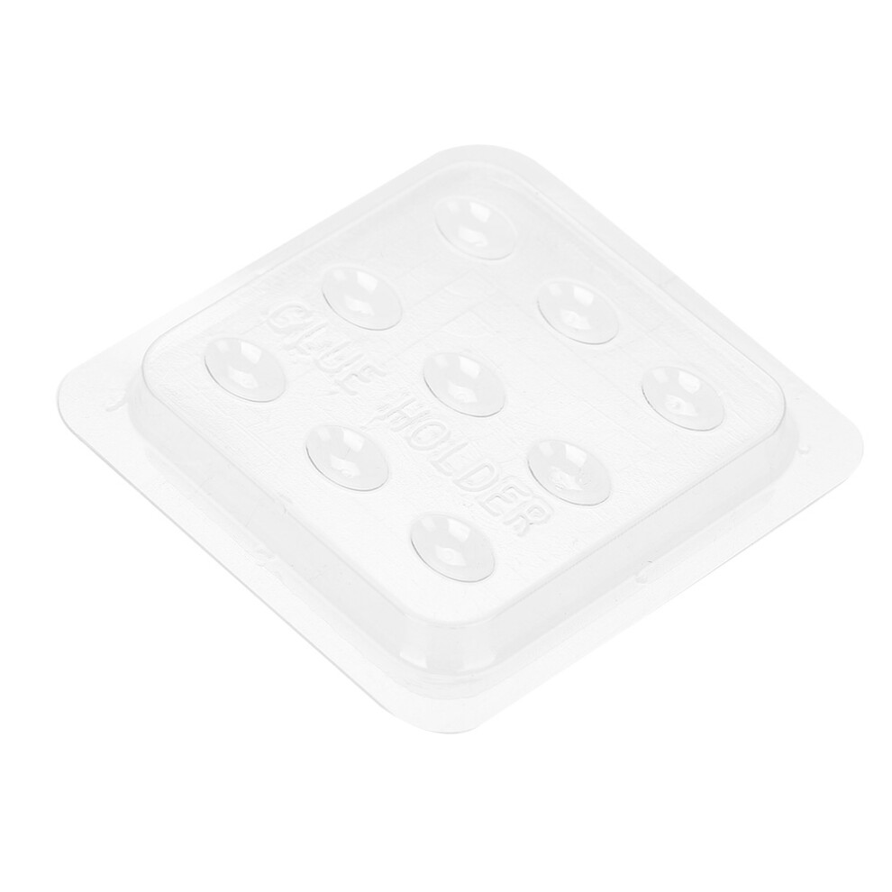 10 Pcs Plastic False Eyelash Glue Gasket Eyelash Extension Holder Adhesive Pallet