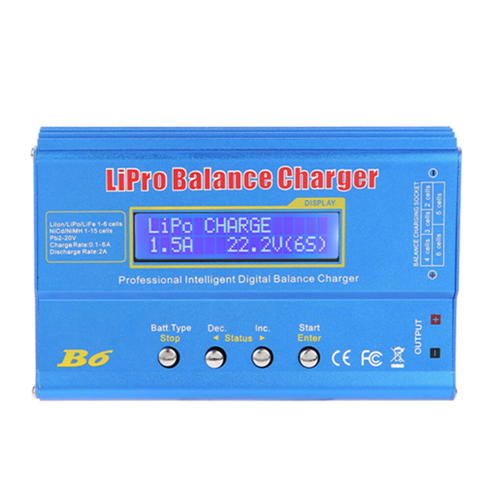B6 80W Digital Lcd Balance Charger Discharger For Llipo Nimh Rc Battery(Without Plug) 6901324041578