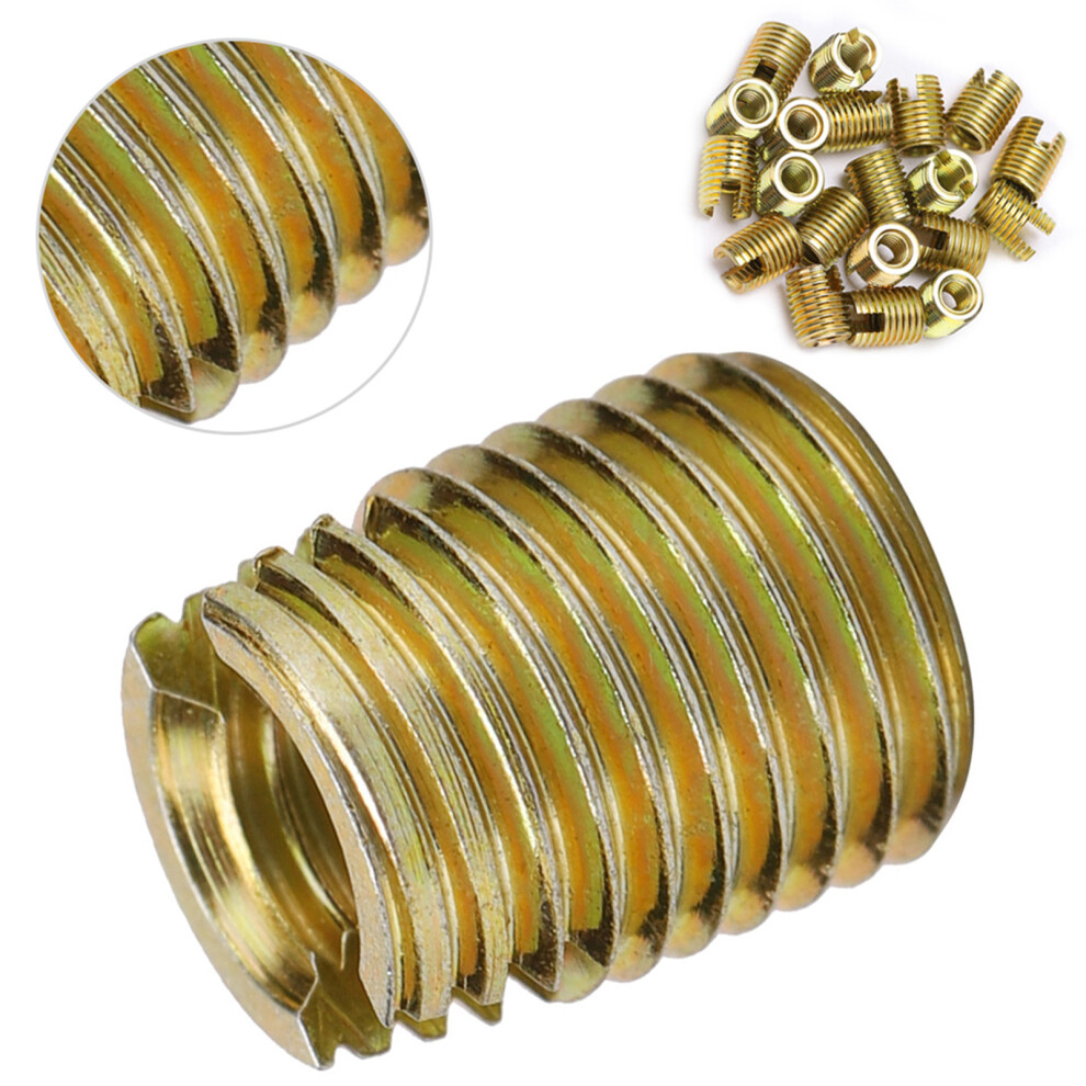 20Pcs 302 Carbon Steel Self Tapping Thread Insert Accessories(Inner M6*1.0 Outer M10*1.5) 8141324041873