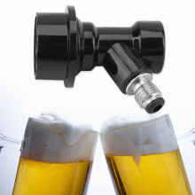 Ball Lock Disconnects Kit for Homebrew Beer Soda Corny Keg Liquid Connectors(Black)