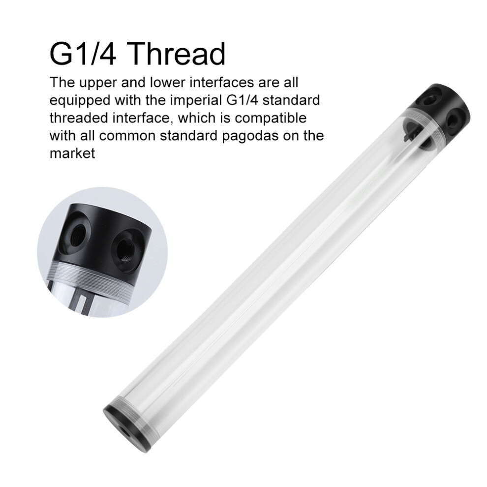 50Mm Diameter G1/4 Thread Diy Extra Long Cylinder Water Cooled Tank For Computer Cooling 400Mm 3771324043987