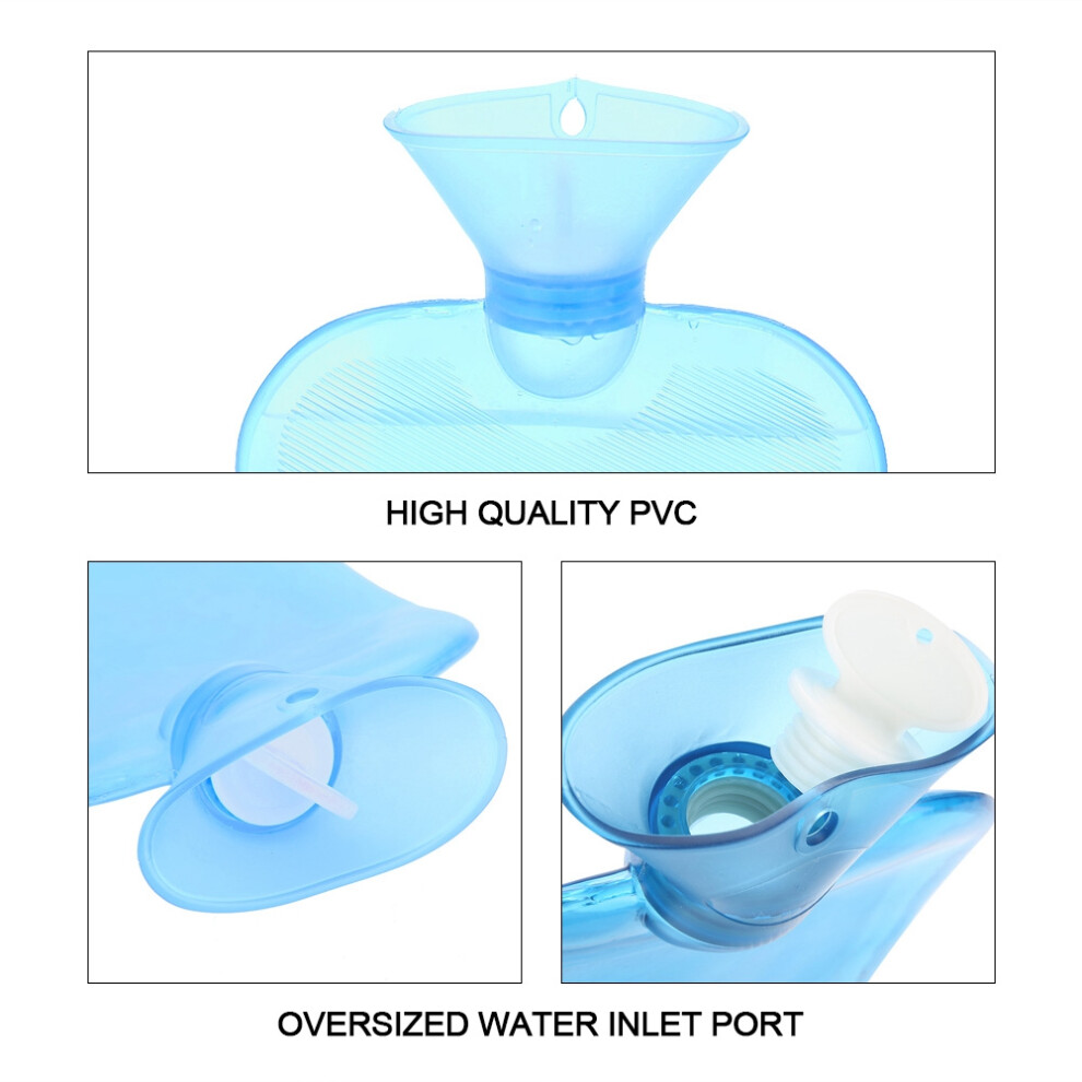 Blue 2000Ml 3 Color Hot Water Bottle Bag Heat / Cold Therapy Big Size Water Bag