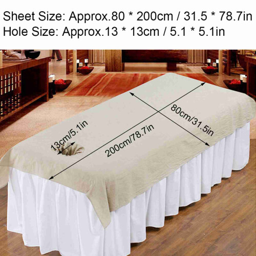 Weicher Baumwoll-Spa-Couch-Überzug mit Atemloch – Khaki, 80x200cm 1