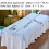 Weiche hellblaue Baumwoll-Massage-SPA-Bettbezug mit Gesichtsausschnitt, 80*200cm 6