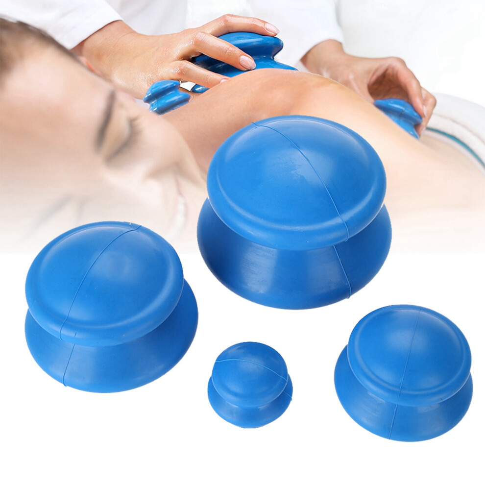 4pcs Rubber Vacuum Cups Chinese Medical Cupping Health Care Massage Product