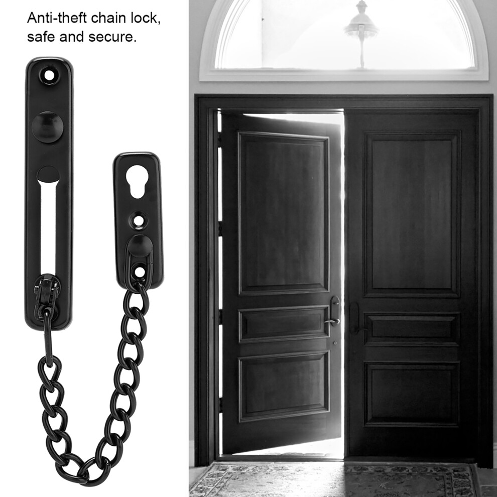 Stainless Steel Durable Anti Theft Chain Lock Security Guard Inside Door Home Hotel(1#) 4961324047804