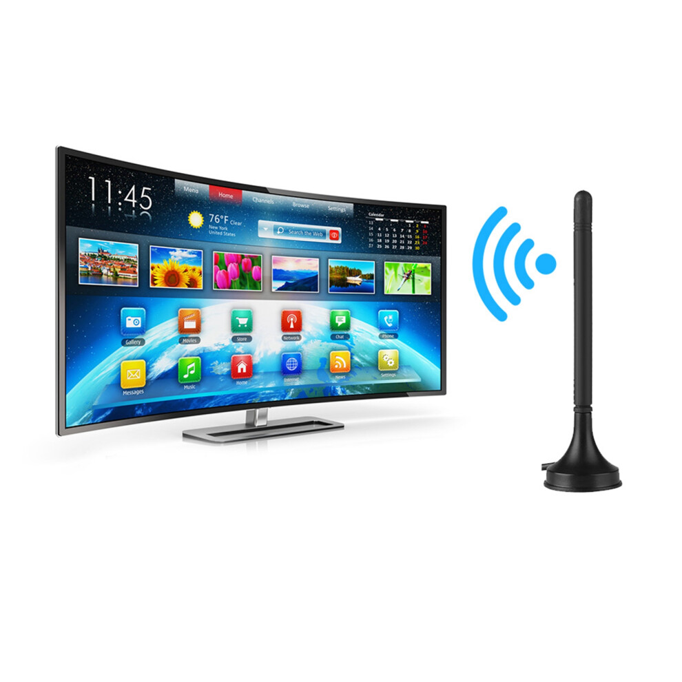 Digital Dvb-T Indoor Hdtv Car Antenna Uhf Vhf Dual Band Magnetic Base 10Db 4671324048366