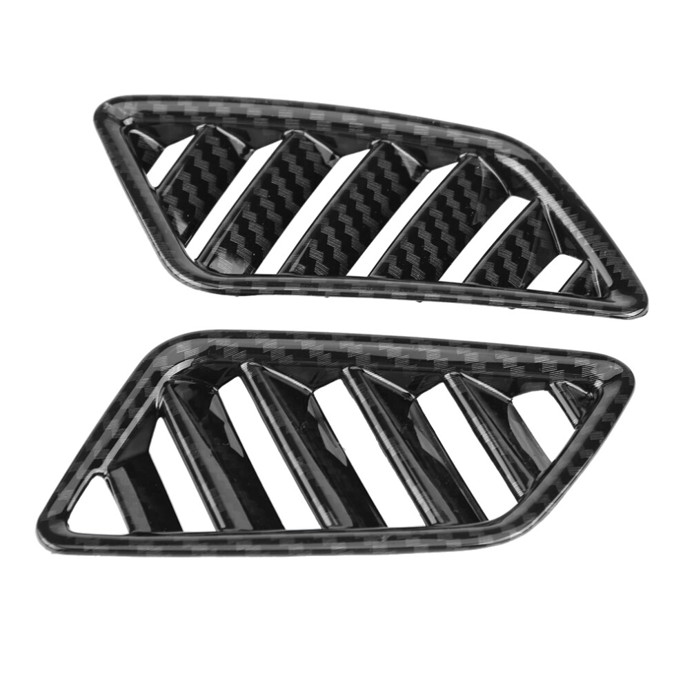 2Pcs Interior Upper Air Vent Outlet Cover Trim For Mitsubishi Eclipse Cross 17-18 Carbon Fiber 8771324050560