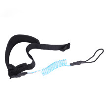 Stand Up Paddle Board Coiled Spring Leg Foot Rope Surfing Leash for Surfboard (blue)