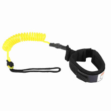 Stand Up Paddle Board 5mm Coiled Spring Leg Foot Rope Surfing Leash for Surfboard (yellow)