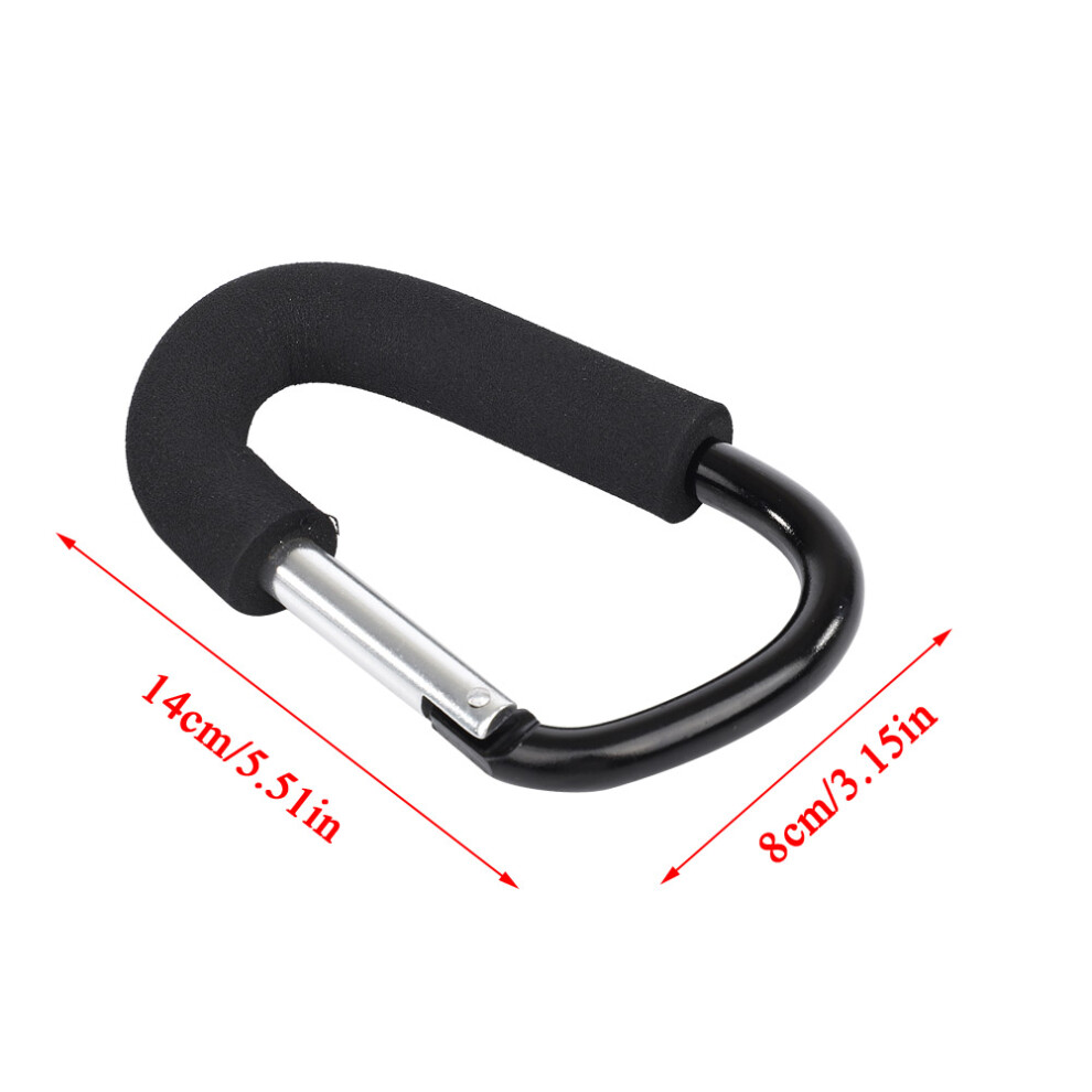 Baby Pushchair Stroller Clip Hook Buggy Pram Carabiner Diaper Bag Hanger 14 X 8 Cm Black