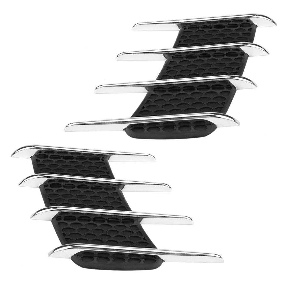 Pair Of Car Exterior Hood Side Air Intake Flow Vent Shark Gills Outlet Decorative Trim Sticker 9351324053663