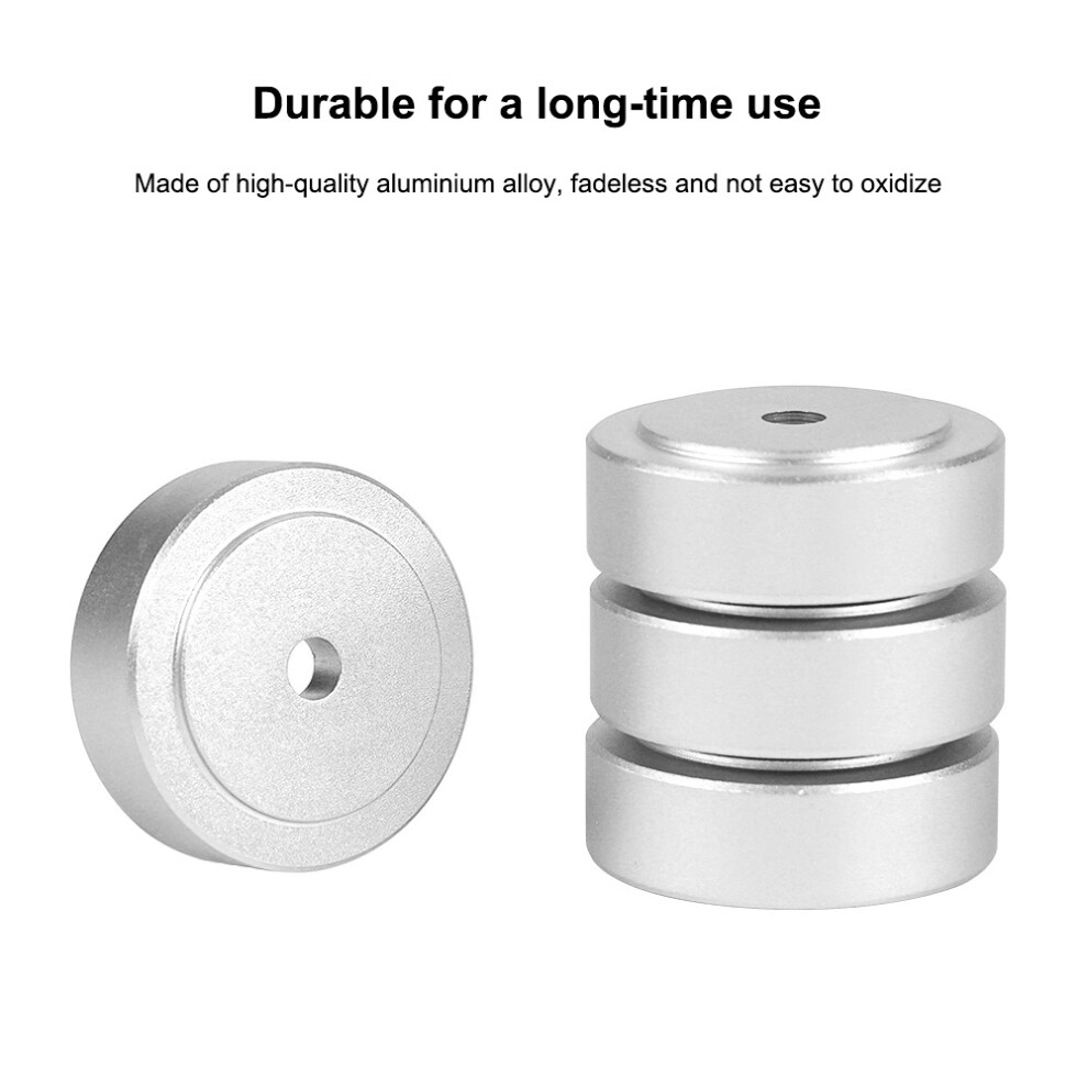 4Pcs 30*10Mm Aluminum Alloy Amplifier Feet Shock Absorber Amplifier Pads Feet Silver 7661324053900