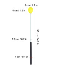 1 Pair Wool Head Keyboard Marimba Mallets with Rubber Fiberglass Handles for Beginners (Yellow)