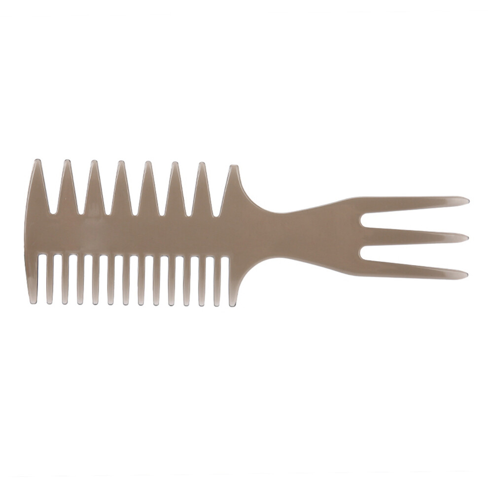 Men Hairdressing Tool Comb Hair Straightening Curling Oil Hair Styling (Fork Comb)