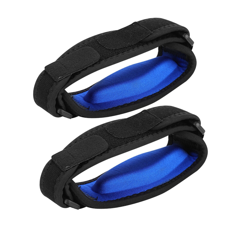 Blue Adults Sports Elbow Support Brace Protector Pad Guard Strap Basketball Tennis (Blue)