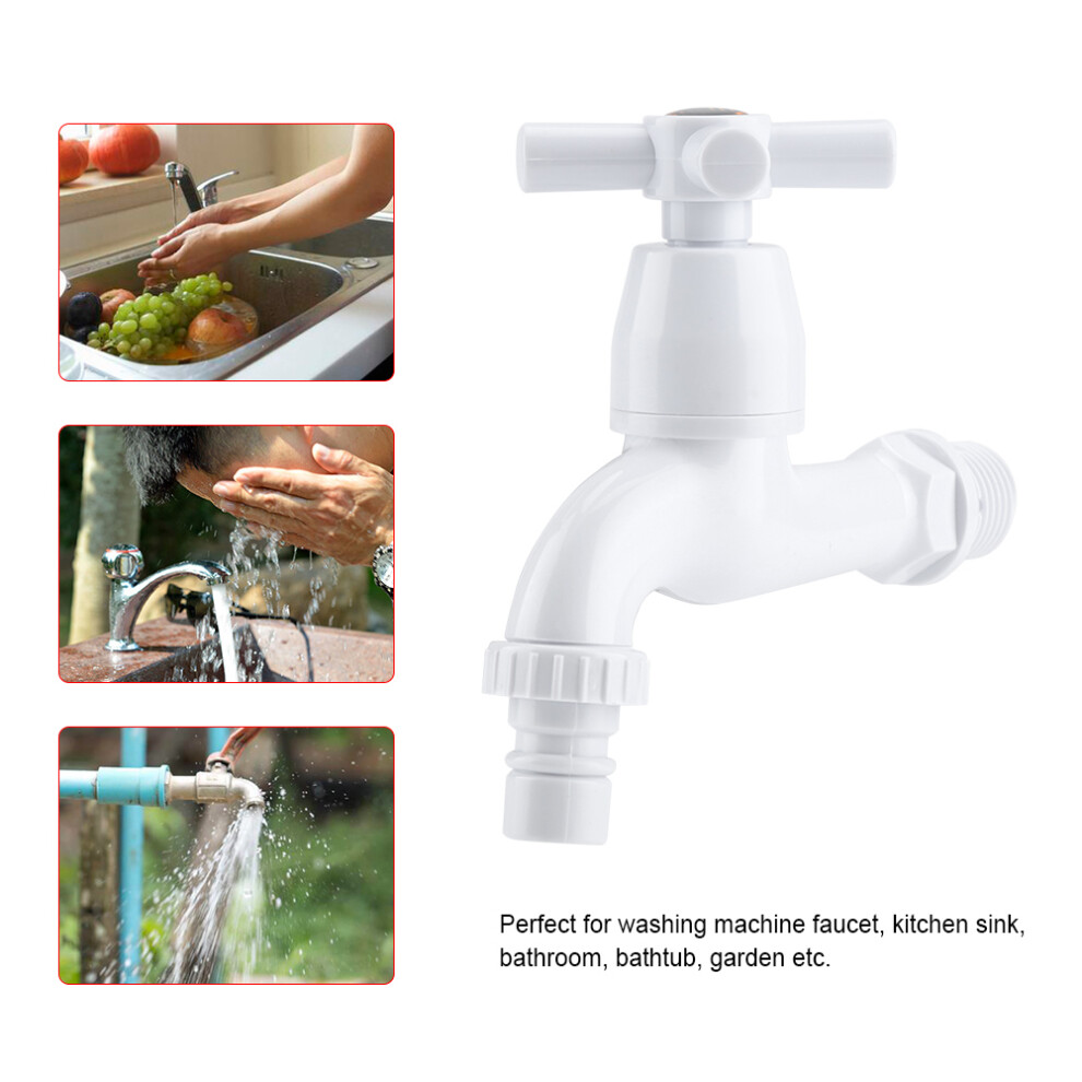 Abs Plastic Washing Machine Faucet Sink Basin Water Tap With Single Spout & Handle G1/2 #4 4981324054367