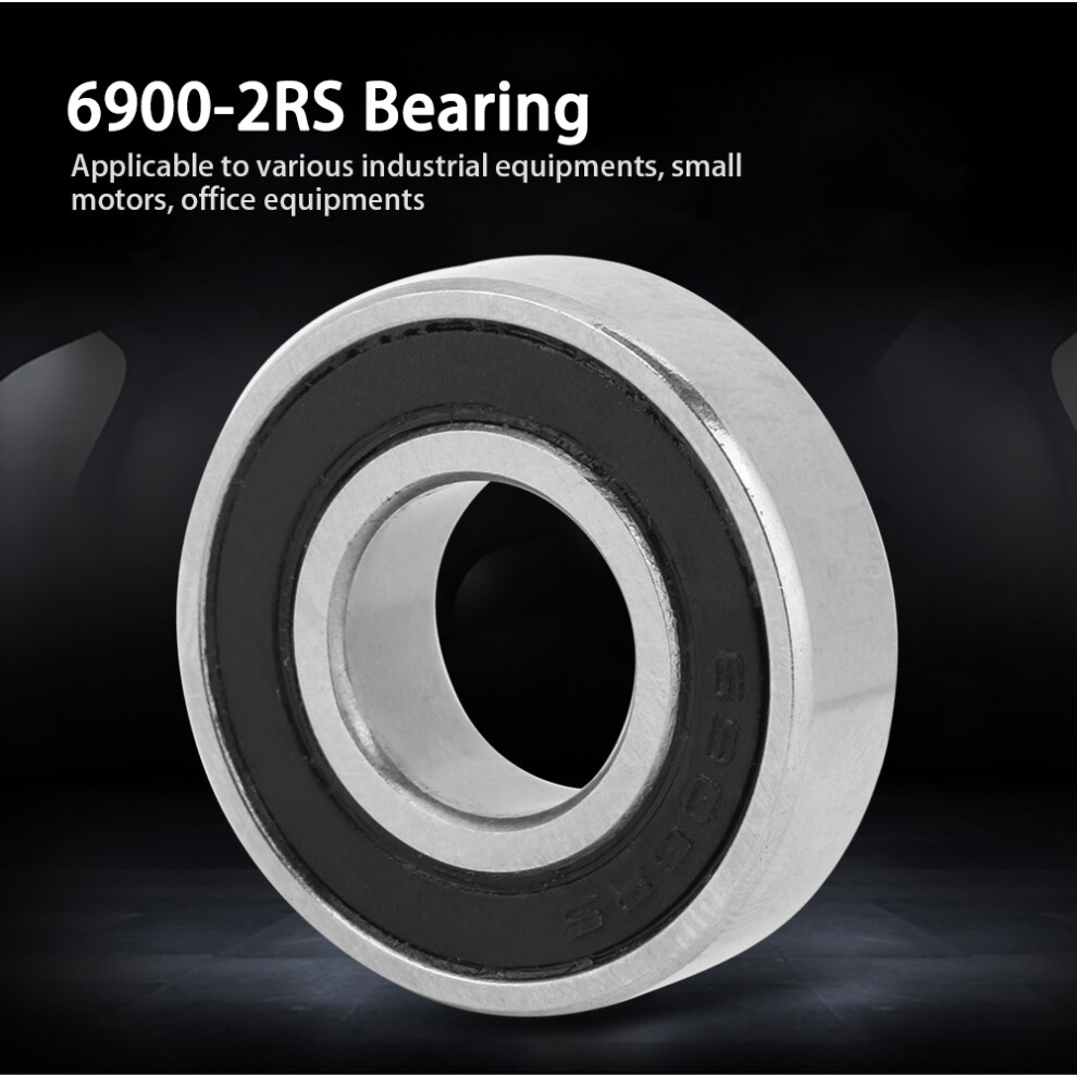 10Pcs 6900-2Rs Rubber Sealed Deep Groove Ball Bearings 10Mm*22Mm*6Mm 8081324056142