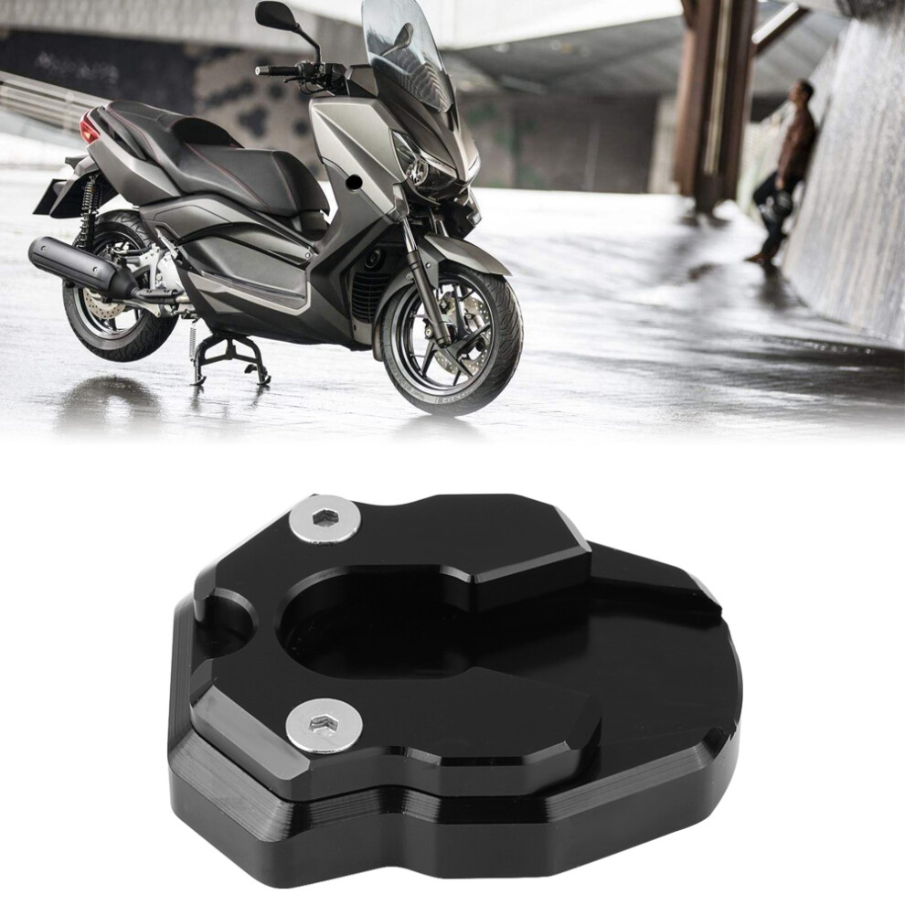 Motorcycle Anti Skid Side Stand Enlarger Extension Pad Plate For Yamaha Nmax155 Xmax 300 Black 7691324057493