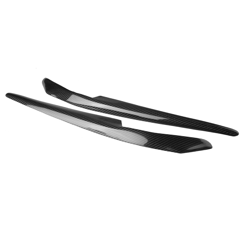 2Pcs Car Headlight Carbon Fiber Eyelids Eyebrows For Mitsubishi Lancer Evo X 10 2008-2014 9451324058252