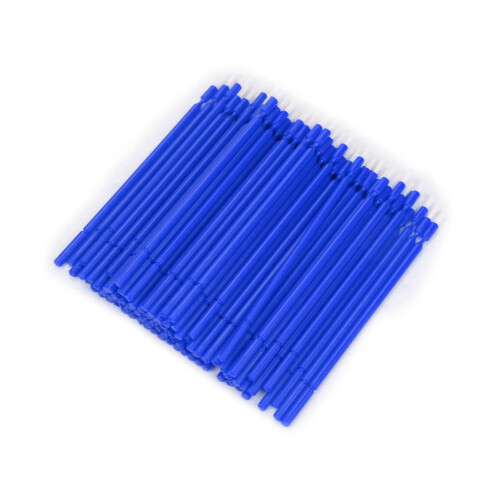 100 Pcs Dental Disposable Micro Applicator Brush Bendable Sticks (Blue) 2