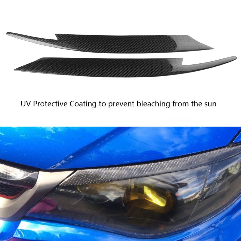 2Pcs Car Headlight Carbon Fiber Eyelids Eyebrows For Subaru Impreza Wrx Sti 2008-2011 8711324058715